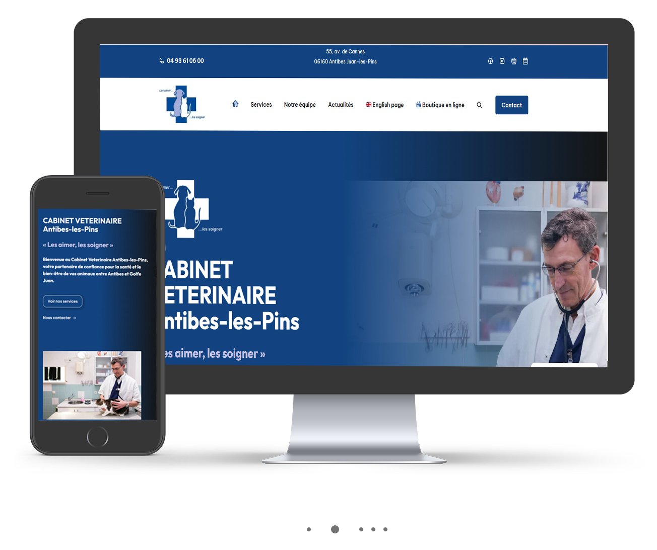 Site Web clinique vétérinaire Antibes-les-Pins