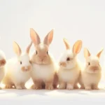 groupe lapins blancs beige cohabitation veterinaire